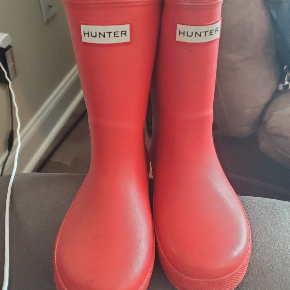 Girls hunter boots red size 27 (10)